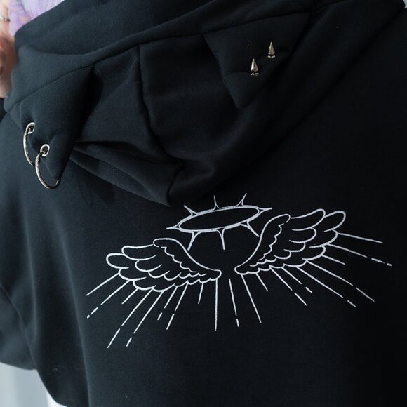 ACDC RAG Baby Punk Devil Punk Oversized Hoodie - Picture 7 of 9